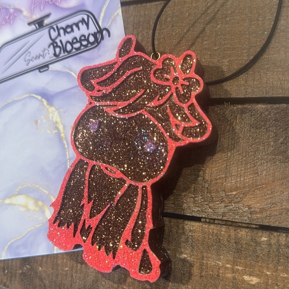 Sparkling Red and Brown Car Freshener - Picture 2 of 2